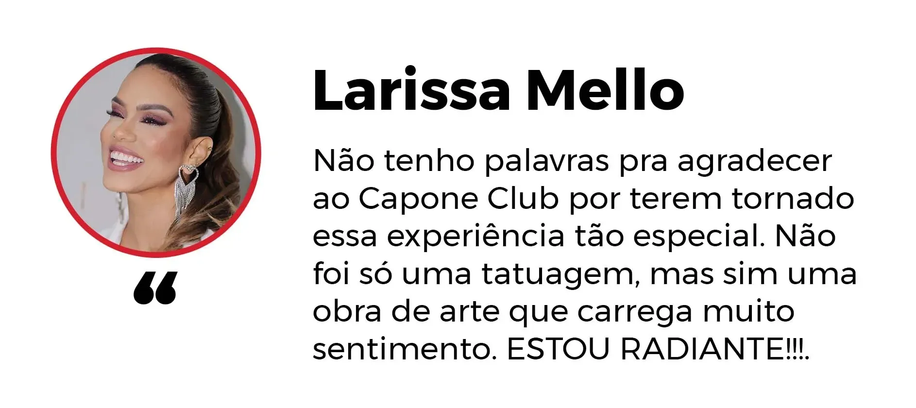 Depoimento de cliente